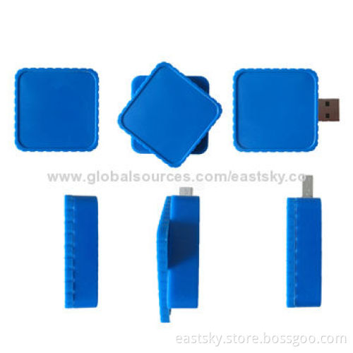 Promotional Square Swivel USB Flash Drive, Like a Square Box, 64MB to 32GB Memory CapacityNew